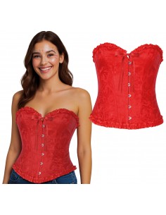 DISFRAZ CORSET ROJO, ADULTOS