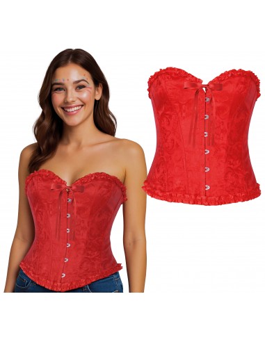 DISFRAZ CORSET ROJO, ADULTOS DISFRAZ CORSET ROJO, ADULTOS