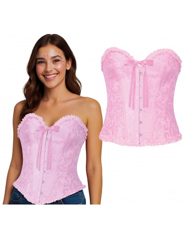 DISFRAZ CORSET ROSA, ADULTOS DISFRAZ CORSET ROSA, ADULTOS