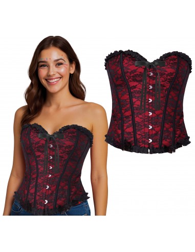DISFRAZ CORSET BURDEOS, ADULTOS DISFRAZ CORSET BURDEOS, ADULTOS