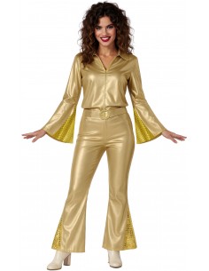 DISFRAZ DISCOTEQUERA COWBOY DORADO, ADULTOS 2