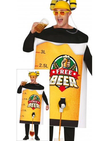 DISFRAZ CERVECERO CON GRIFO, ADULTOS  DISFRAZ CERVECERO CON GRIFO, ADULTOS