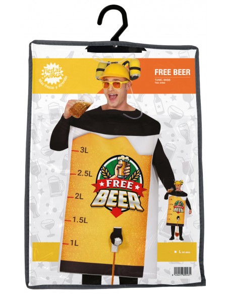 DISFRAZ CERVECERO CON GRIFO, ADULTOS  DISFRAZ CERVECERO CON GRIFO, ADULTOS