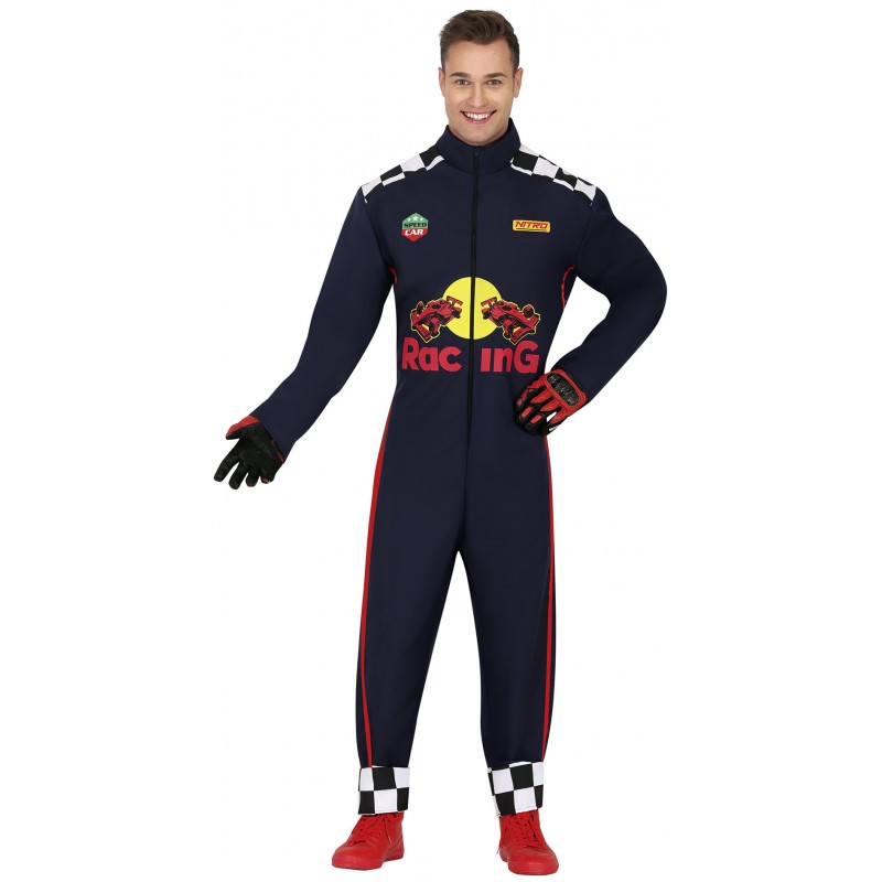 DISFRAZ PILOTO F1 AZUL, ADULTOS DISFRAZ PILOTO F1 AZUL, ADULTOS
