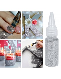 PURPURINA GLITTER BIODEGRADABLE DE 10 GR PLATA