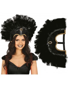 TOCADO PLUMAS NEGRO