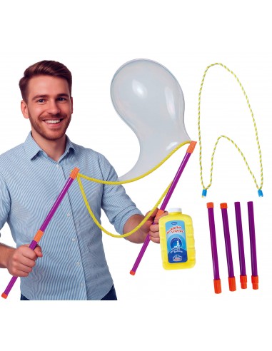 PALOS Y CUERDAS CON LIQUIDO PARA POMPAS DE JABON