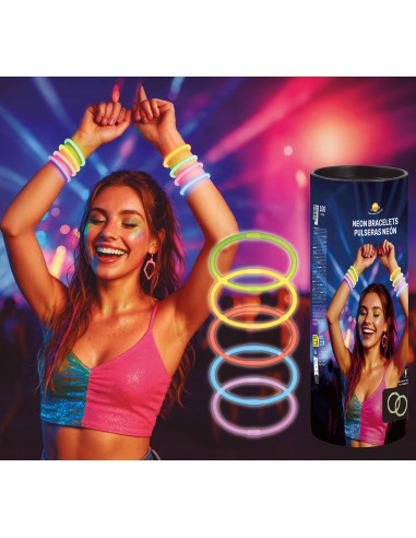 PULSERAS DE LUZ NEON 50 PCS