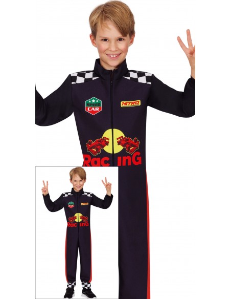 DISFRAZ PILOTO DE CARRERAS FORMULA 1 AZUL
