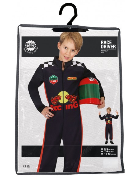 DISFRAZ PILOTO DE CARRERAS FORMULA 1 AZUL