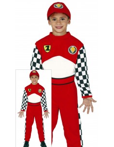 DISFRAZ PILOTO FORMULA 1 ROJO FERR