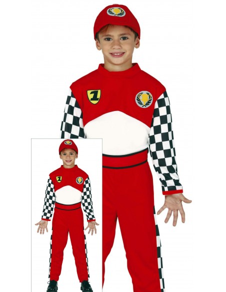 DISFRAZ PILOTO FORMULA 1 ROJO FERR
