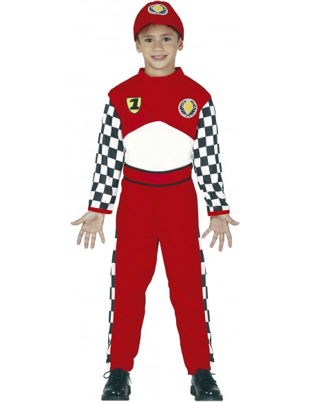 DISFRAZ PILOTO FORMULA 1 ROJO FERR
