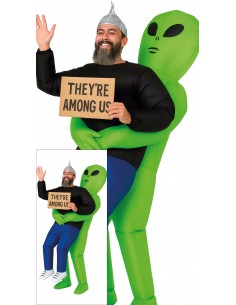 DISFRAZ EXTRATERRESTRE ALIEN, HINCHABLE