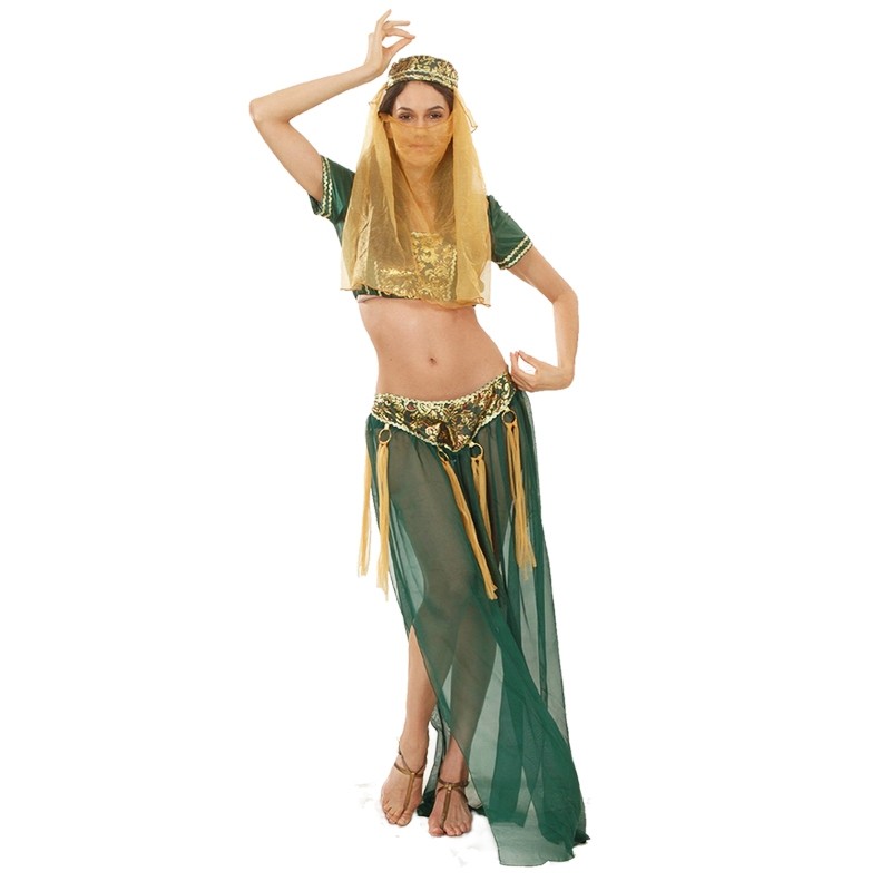 ▷ Disfraz Árabe beduina verde para Mujer