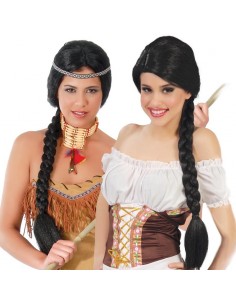 PELUCA TRENZA NEGRA (ENVASE CAJA)