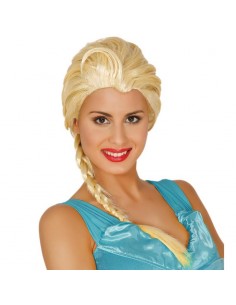 PELUCA PRINCESA DE LOS HIELOS(ENVASE CAJA)