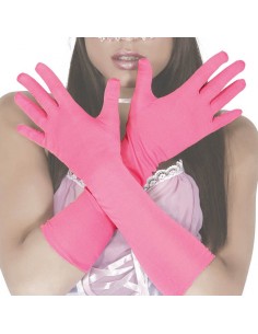 GUANTES ROSAS LARGOS 45cm