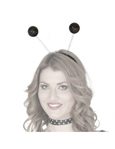 DIADEMA BOLA ESCARCHA NEGRA