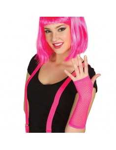 GUANTE MALLA FUCSIA NEON