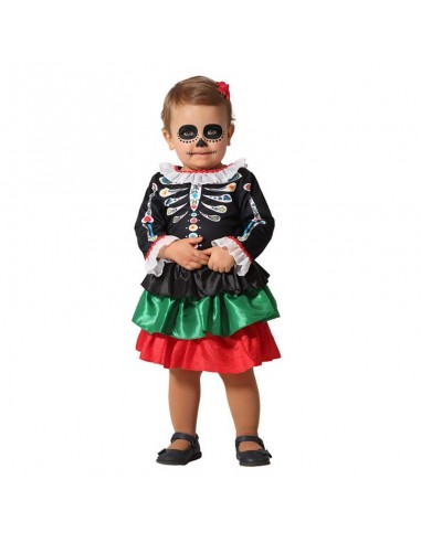 DISFRAZ VESTIDO CATRINA BEBE Atosa