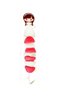 PINCHO BROCHETAS  DE COMUNION ROSA