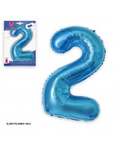 GLOBO AZUL NUMERO (2)