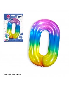 GLOBO MULTICOLOR NUMERO (0)
