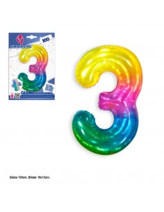 GLOBO MULTICOLOR NUMERO (3)