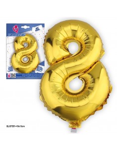 GLOBO ORO NUMERO (8)