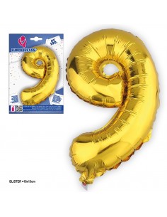 GLOBO ORO NUMERO (9)